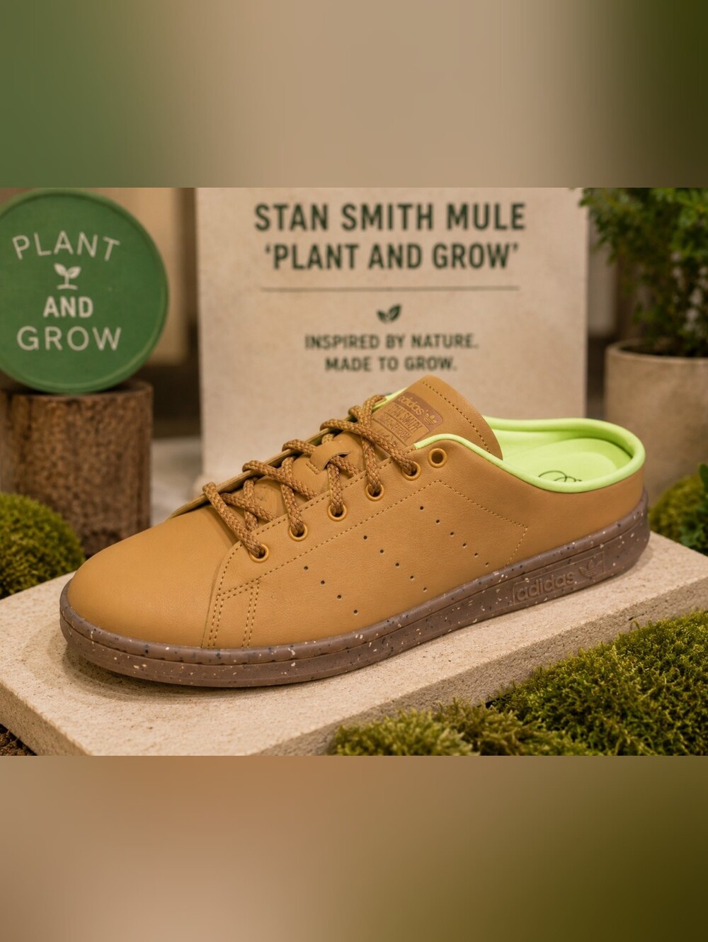 adidas NWOB Stan Smith Mule “Plant and Grow” – Men’s 6.5/Women 7.5